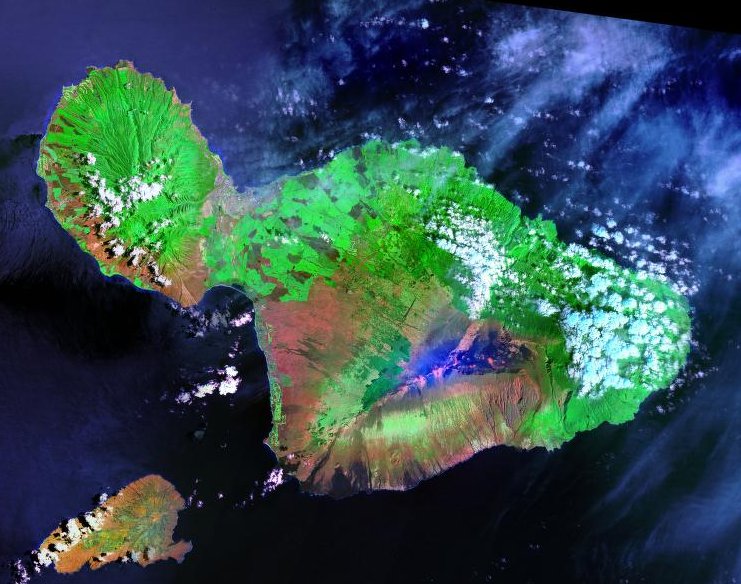 Maui műholdkép